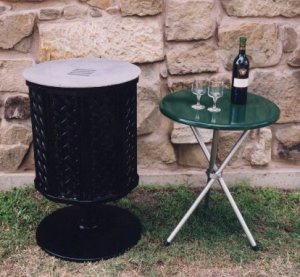 BBQ and fold-away table